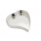 CALDER TORTIERA IN BANDA STAGNATA A FORMA DI CUORE cm. 15x16x4.5